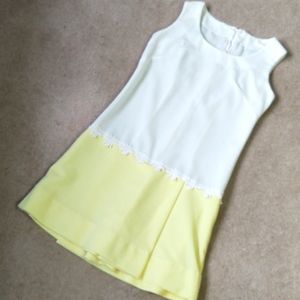 EUC vintage handmade skort dress, drop waist, daisy trim sheath